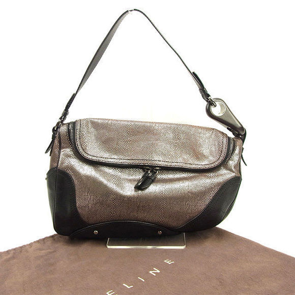 Celine black Shoulder sharkskin macadam Bag leather - Picture 1 of 6